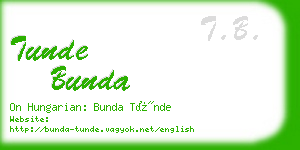 tunde bunda business card